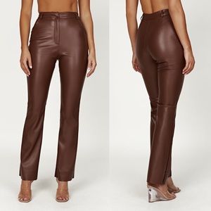 Meshki Tyra Straight Leg Faux Leather
Pants Size S
